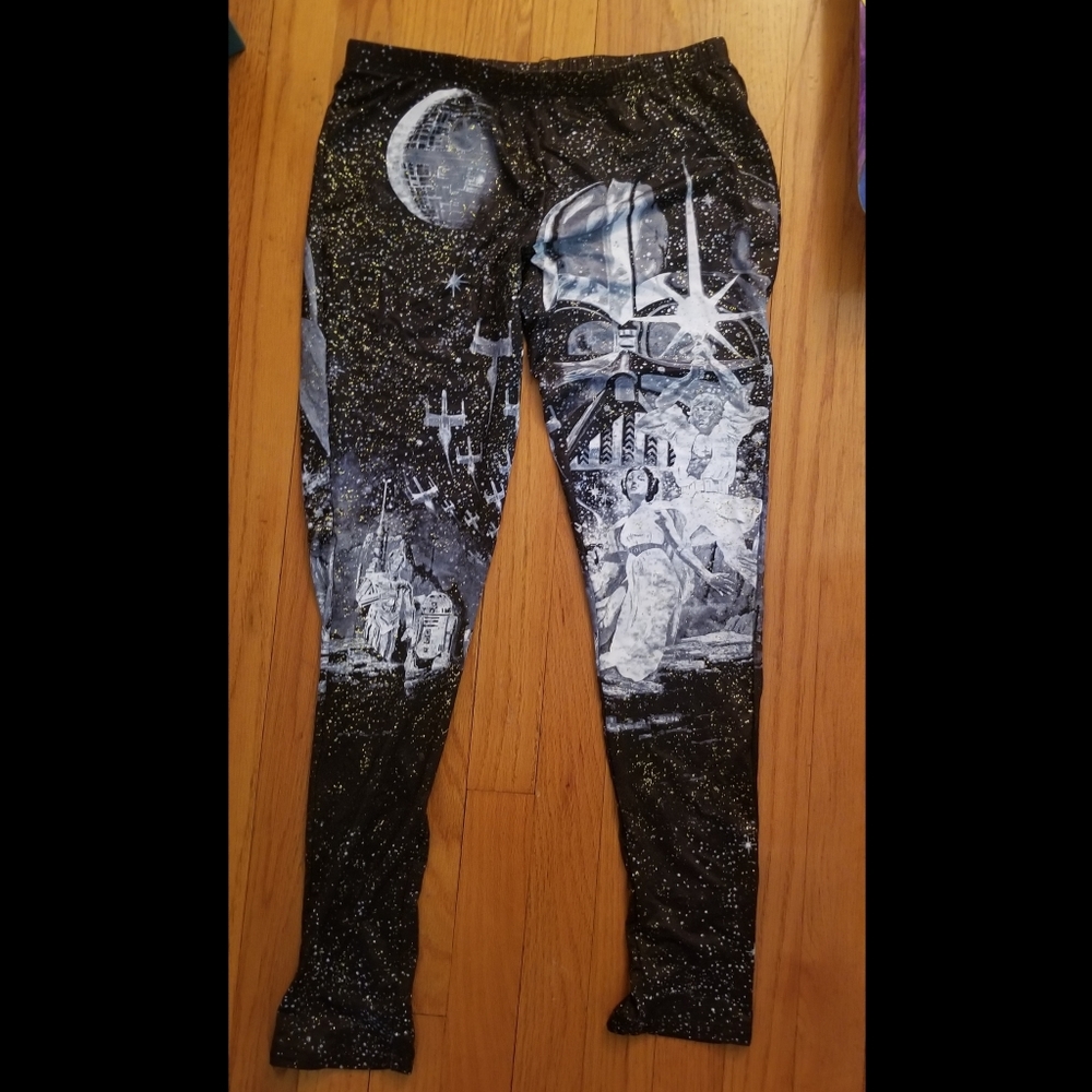 Black and Silver Bedazzled Star Wars Leggings
